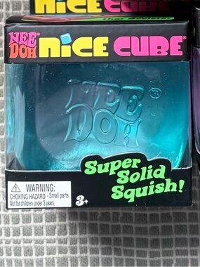 NeeDoh Blue Nice Cube Original 2.25” Square - NEW in Box Sealed